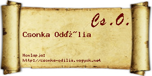 Csonka Odília névjegykártya
